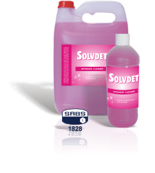 SOLVDET SABS 5LIntensive Cleaner: - Removes oil, grease & fat - Safe on food surfaces - Safe on laundry