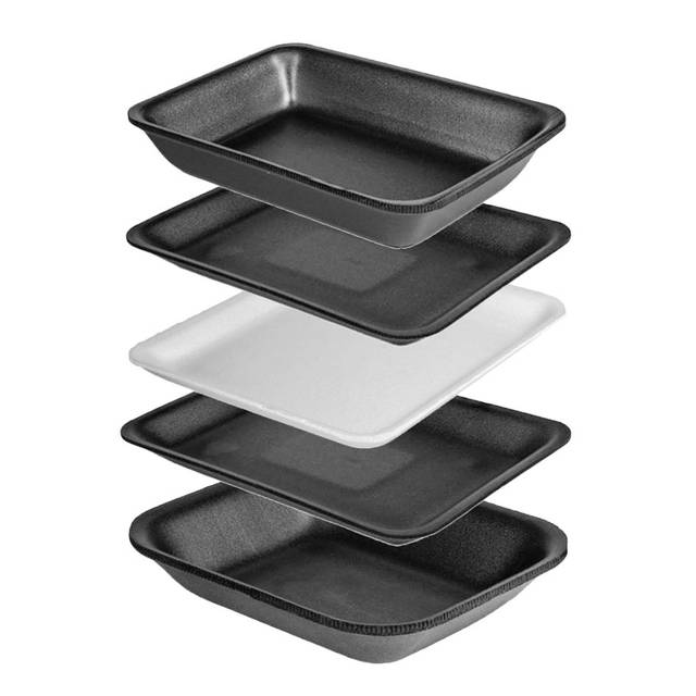 Polystyrene-foam-trays-various-white-black
