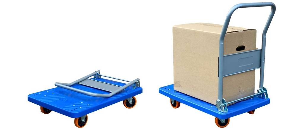 Blue-platform-trolley-folded-loaded