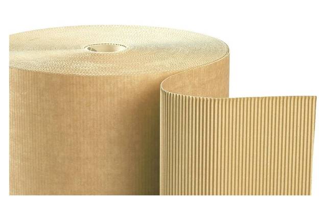 Protective-packaging-sfk-single-face-corrugated-kraft-roll-close-up Protective-packaging-sfk-single-face-corrugated-kraft-roll-close-up