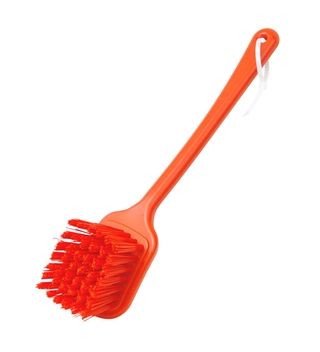 Scrubbing-brush-long-handle-red
