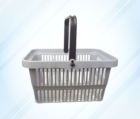 Plastic-handheld-shopping-basket-grey-black-handle